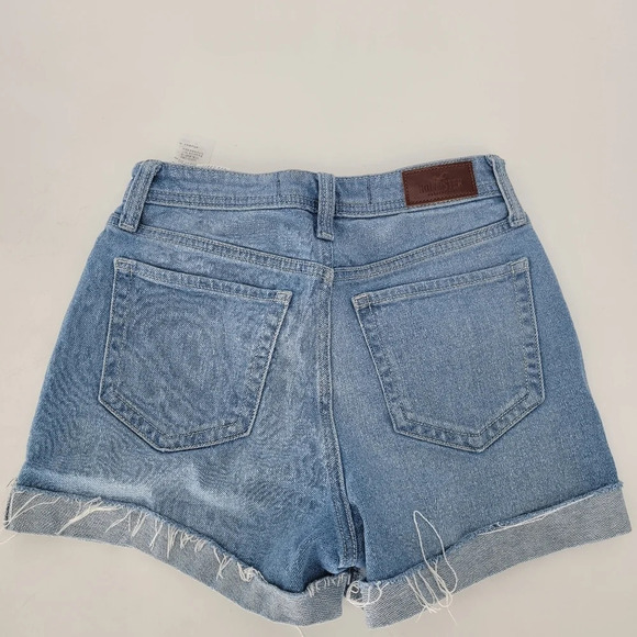 Hollister ultra high rise 3" momshorts vintage stretch shorts distressed hem 25 - Picture 2 of 8